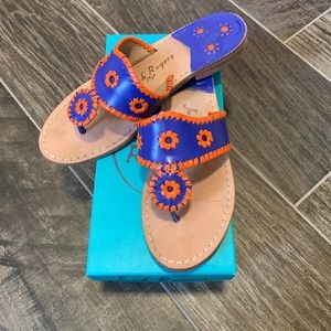 BARELY WORN Jack Rogers Spirit Sandals Orange/Blue